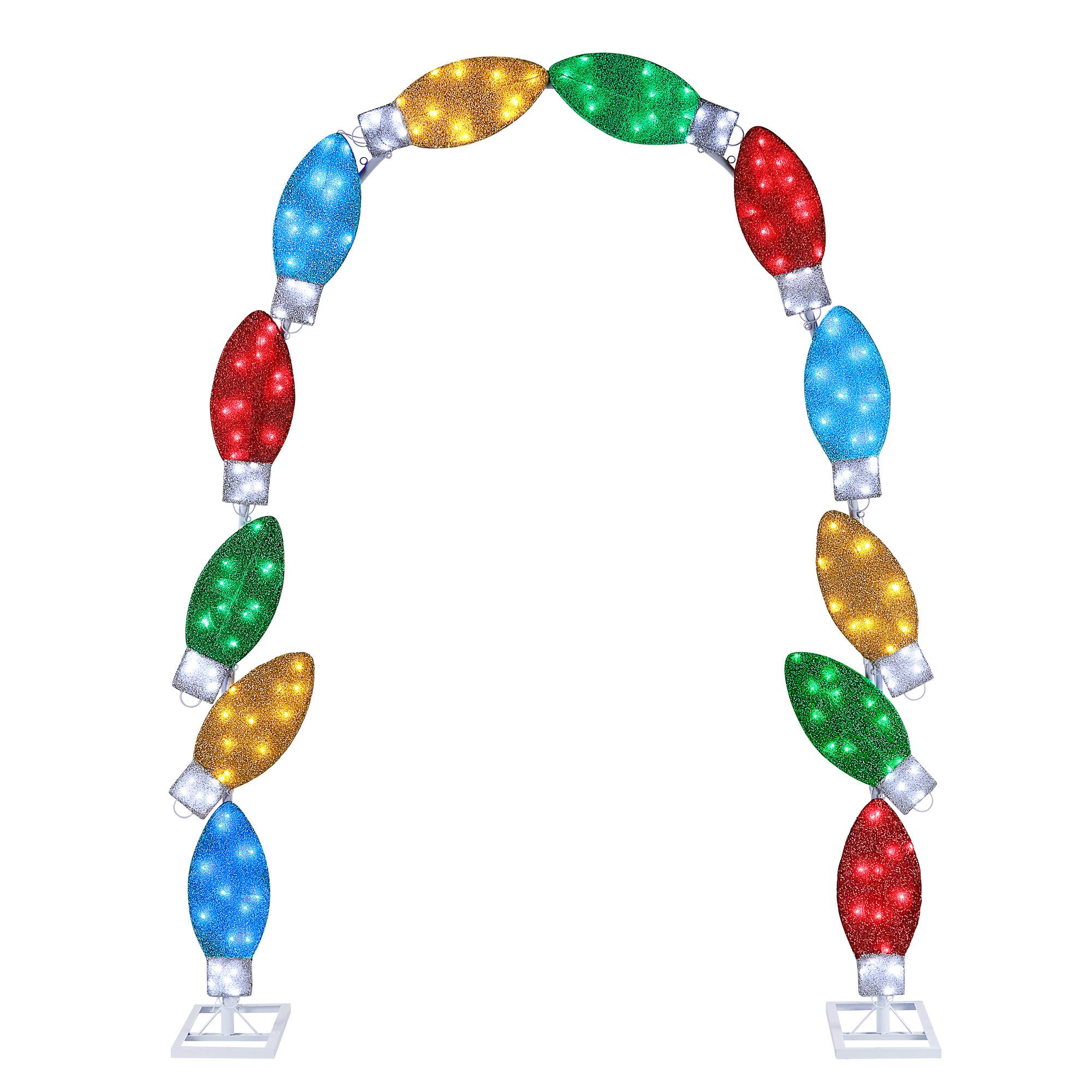 Mr. Christmas 8 ft. Illuminated Tinsel C9 Bulb Arch